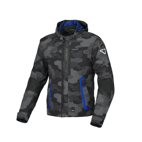 RIGGOR GIACCA DA MOTO WATERPROOF PRIMAVERILE MACNA CAMO GREY