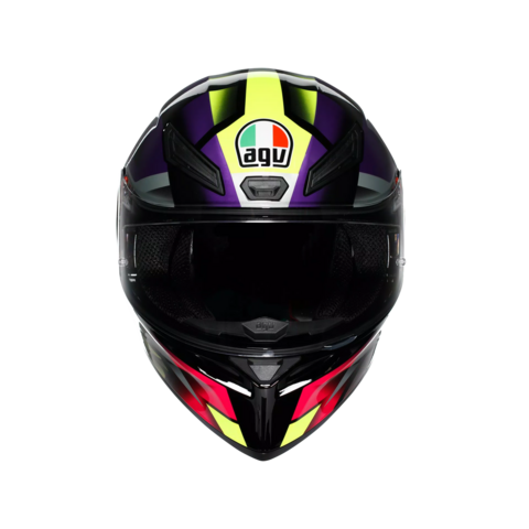 K1-S FASTLAP CASCO MOTO INTEGRALE AGV BLACK/PURPLE/PINK