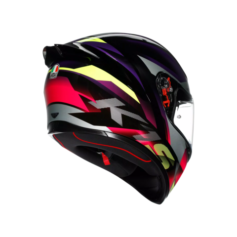 K1-S FASTLAP CASCO MOTO INTEGRALE AGV BLACK/PURPLE/PINK