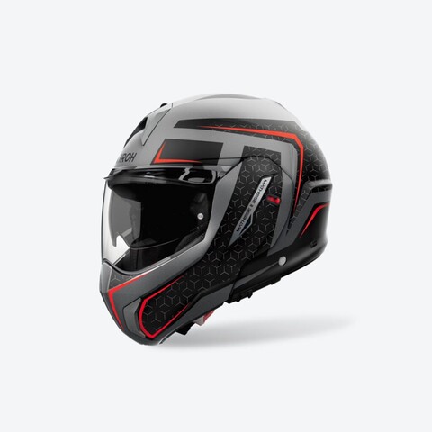 MATHISSE II CASCO MODULARE FLIP-UP REVERSIBILE AIROH MAGNET GREY/RED