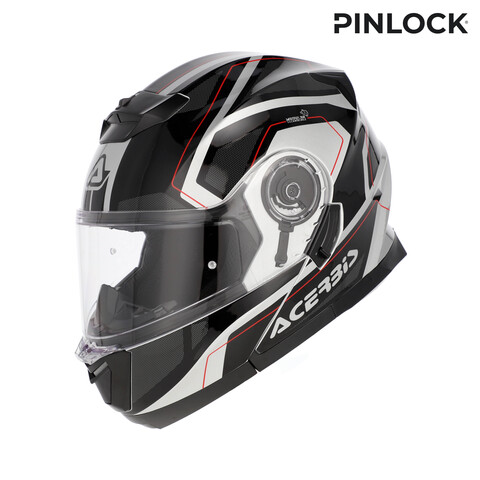 CASCO MODULARE SEREL 22-06 ACERBIS NERO ARGENTO