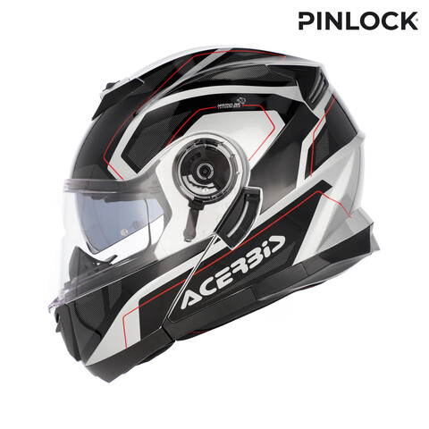 CASCO MODULARE SEREL 22-06 ACERBIS NERO ARGENTO