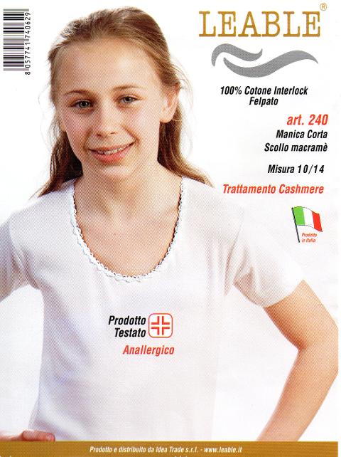 Maglia manica corta LEABLE ART.236/240 (confezione da 3 capi)