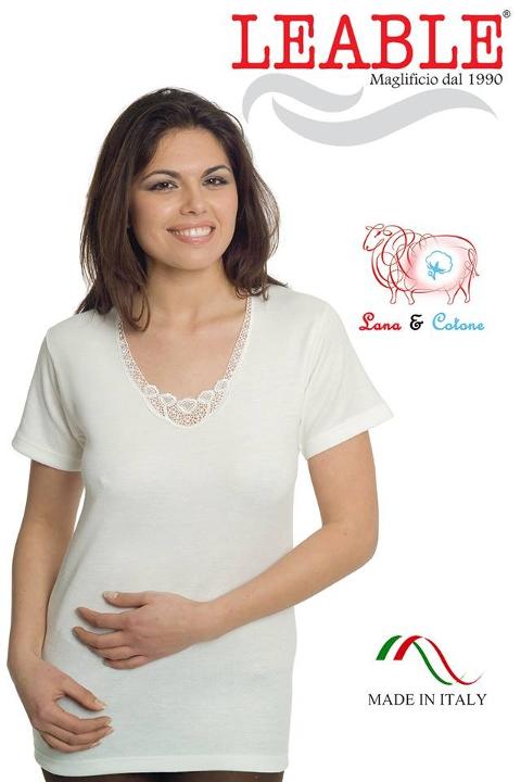 Maglia manica corta cotone/lana LEABLE Art.95 (confezione da 3 capi)