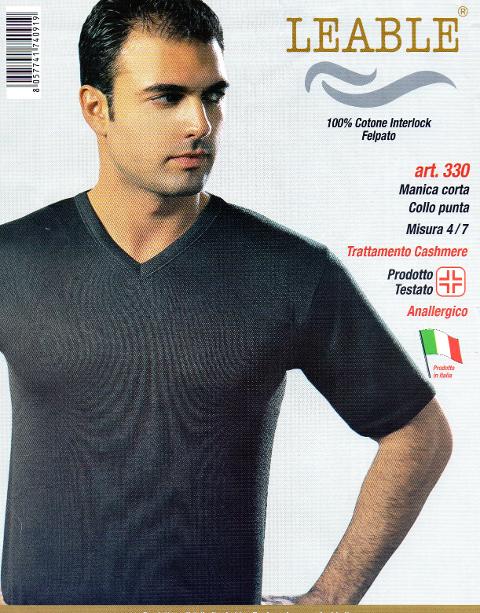 Maglia manica corta LEABLE Art. 330 (confezioni 3 capi )