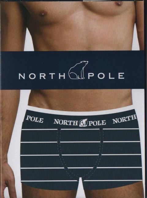 6 paia boxer uomo in cotone elasticizzato a righe North Pole con righe