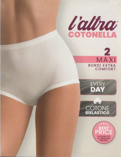 Offerta 6 paia Culotta maxi con bordi extra confort Laltra cotonella GD107