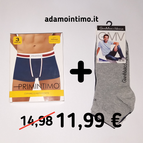 OFFERTA 3 Boxer + 3 Calzini (Primintimo + GMV)