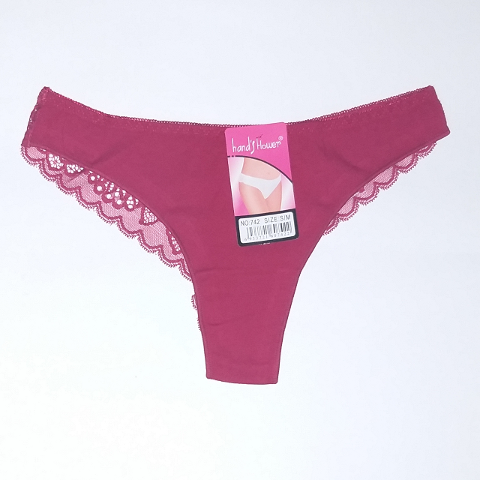 Offerta 4 paia Slip Brasiliano donna In cotone. Flower art. 742