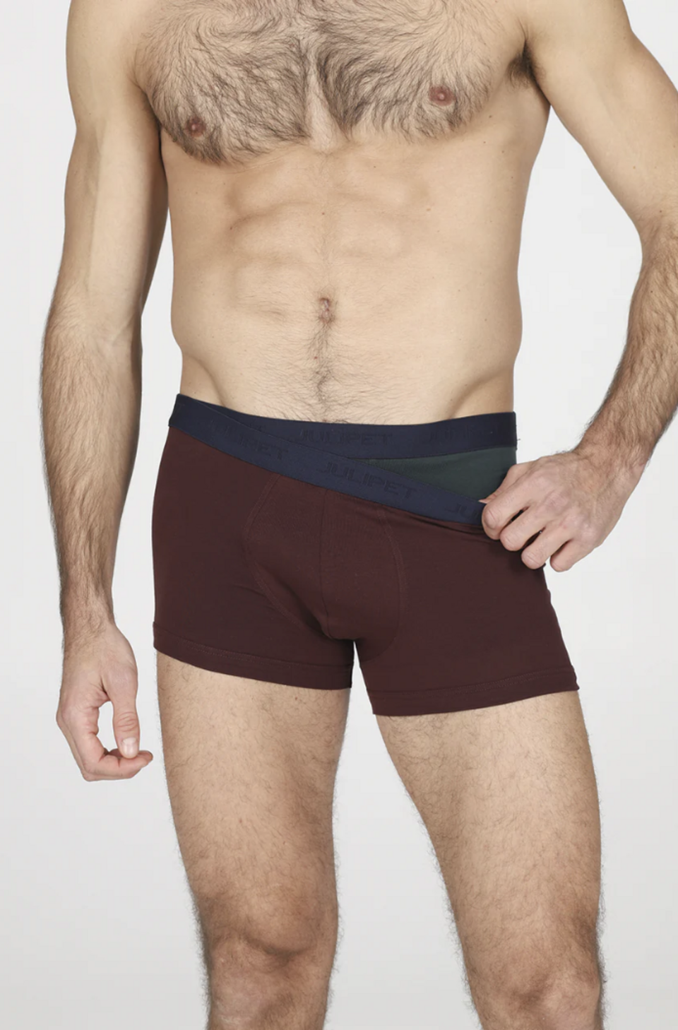 Boxer parigamba colorato bipack, lunghezza media in jersey di cotone elasticizzato julipet JPN305