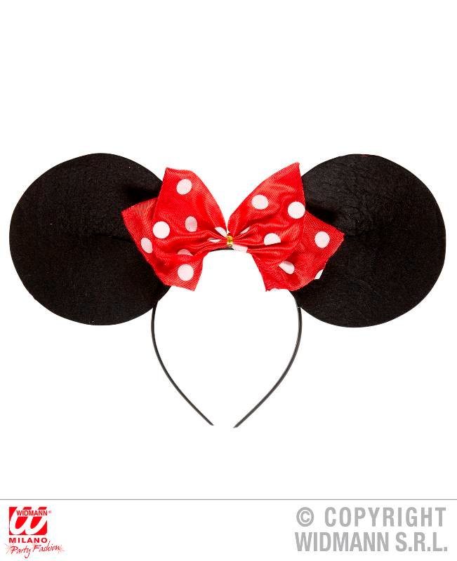 CERCHIETTO ORECCHIE TOPO CON FIOCCO A POIS widmann