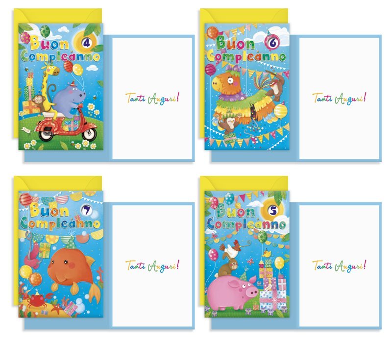 BIGLIETTI COMPLEANNO C/RUOTA ANIMALI Toscana Carte Pregiate SRL (KARTOS)