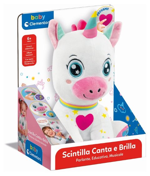 Scintilla lUnicorno Canta e Brilla clementoni