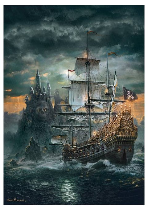 Puzzle 1500 pz The Pirate ship clementoni