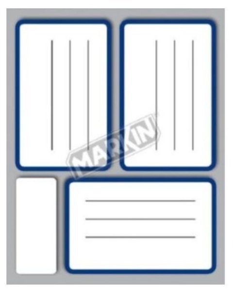 CONFEZIONE 10 BLISTER DA 10 FOGLI ETICHETTE 83X53 RIGATE kohinoor