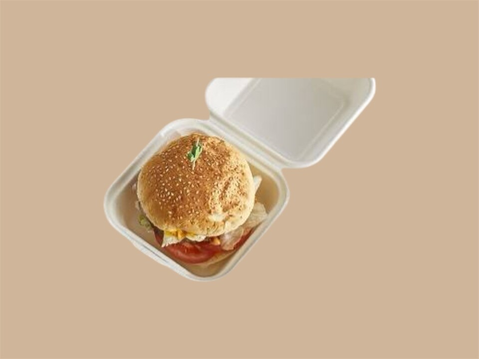 BOX HAMBURGER IN POLPA DI CELLULOSA 15x15x8,5CM PZ 50 Leone