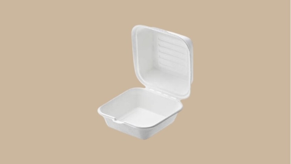BOX HAMBURGER IN POLPA DI CELLULOSA 15x15x8,5CM PZ 50 Leone