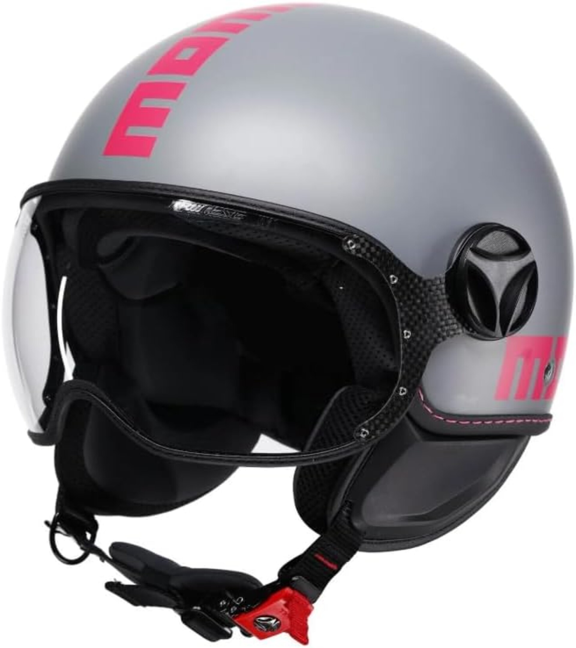 CASCO JET MOMODESIGN MOMODESIGN jet FGTR CLASSIC Fluo E2206 Grigio opaco / Fuxia fluo