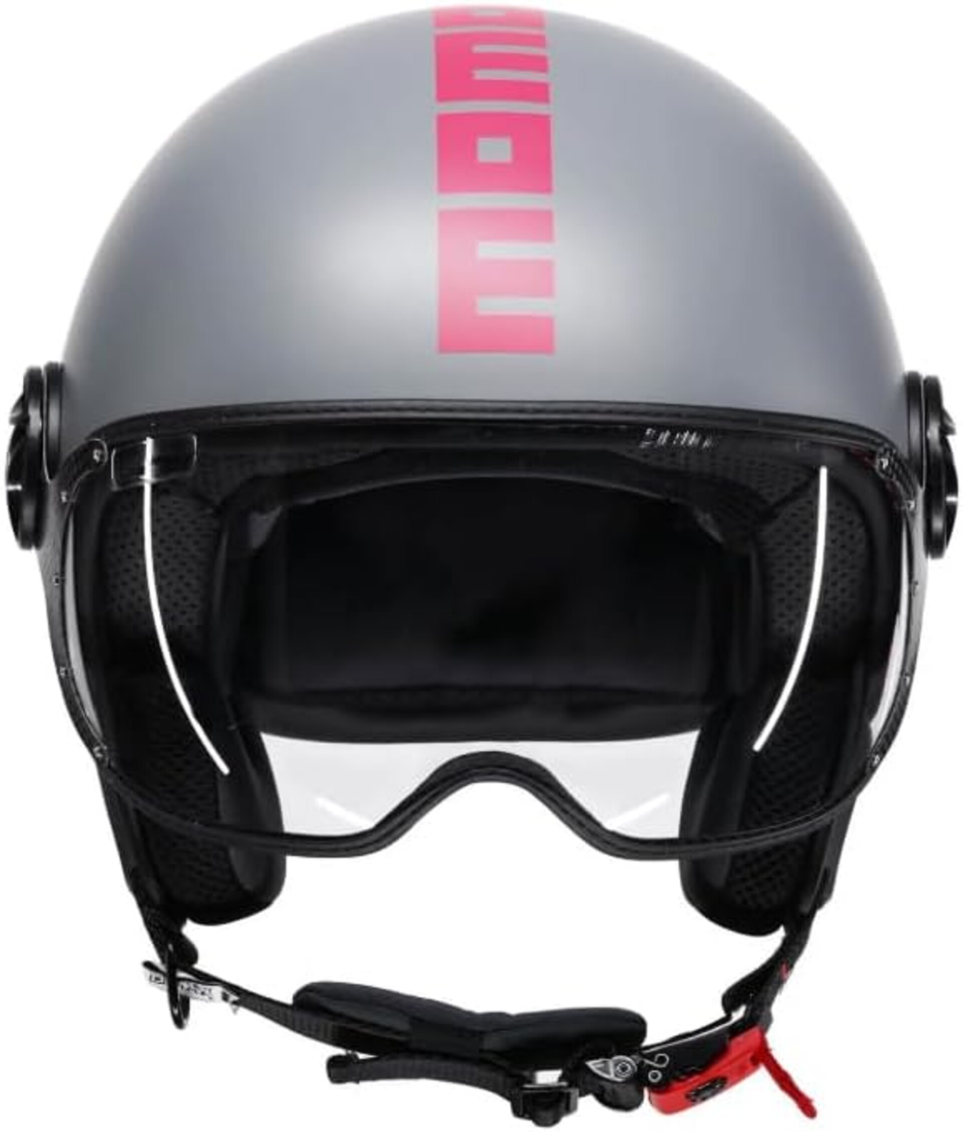 CASCO JET MOMODESIGN MOMODESIGN jet FGTR CLASSIC Fluo E2206 Grigio opaco / Fuxia fluo