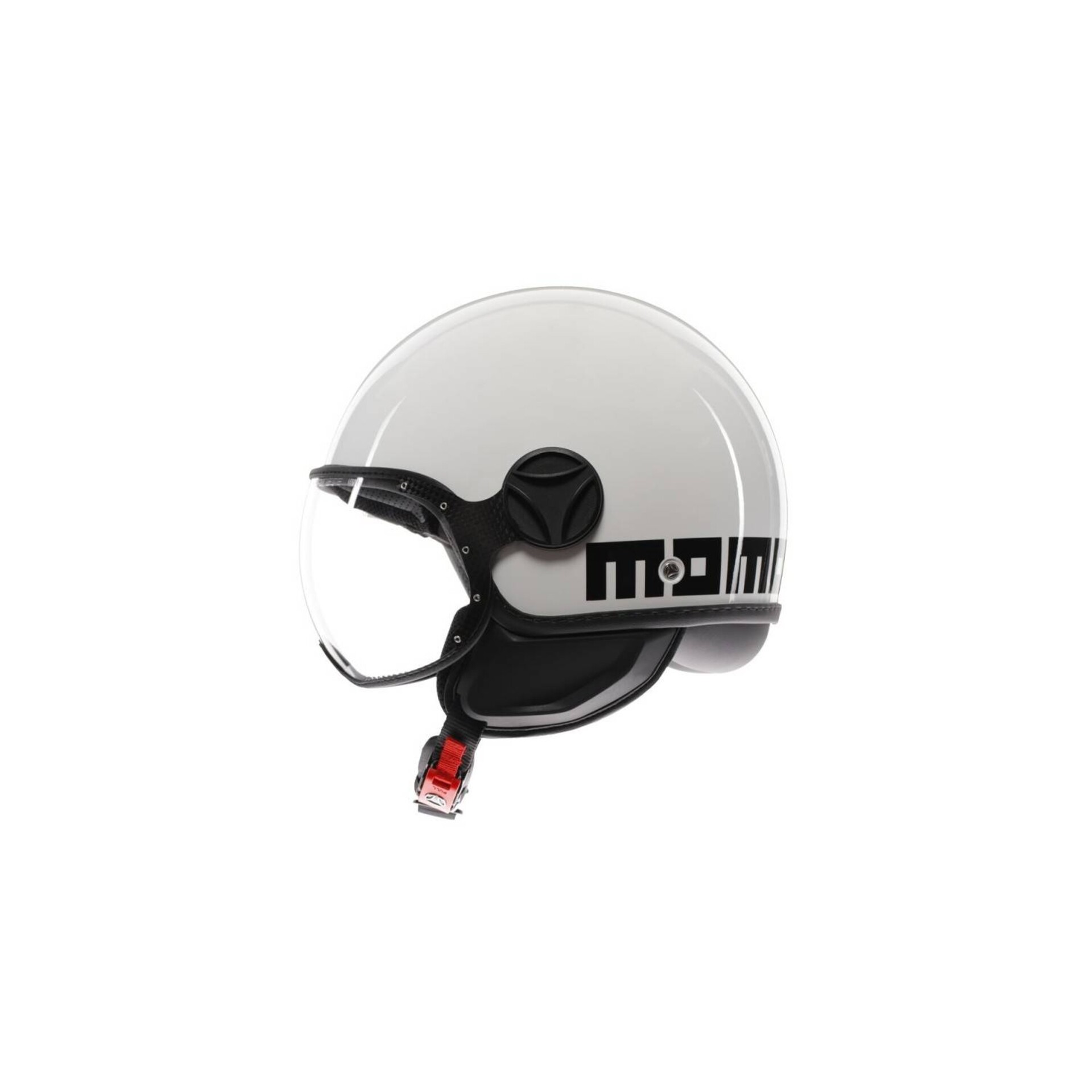 CASCO JET MOMODESIGN MOMODESIGN Casco moto jet FGTR CLASSIC Mono E2206 Bianco lucido / nero