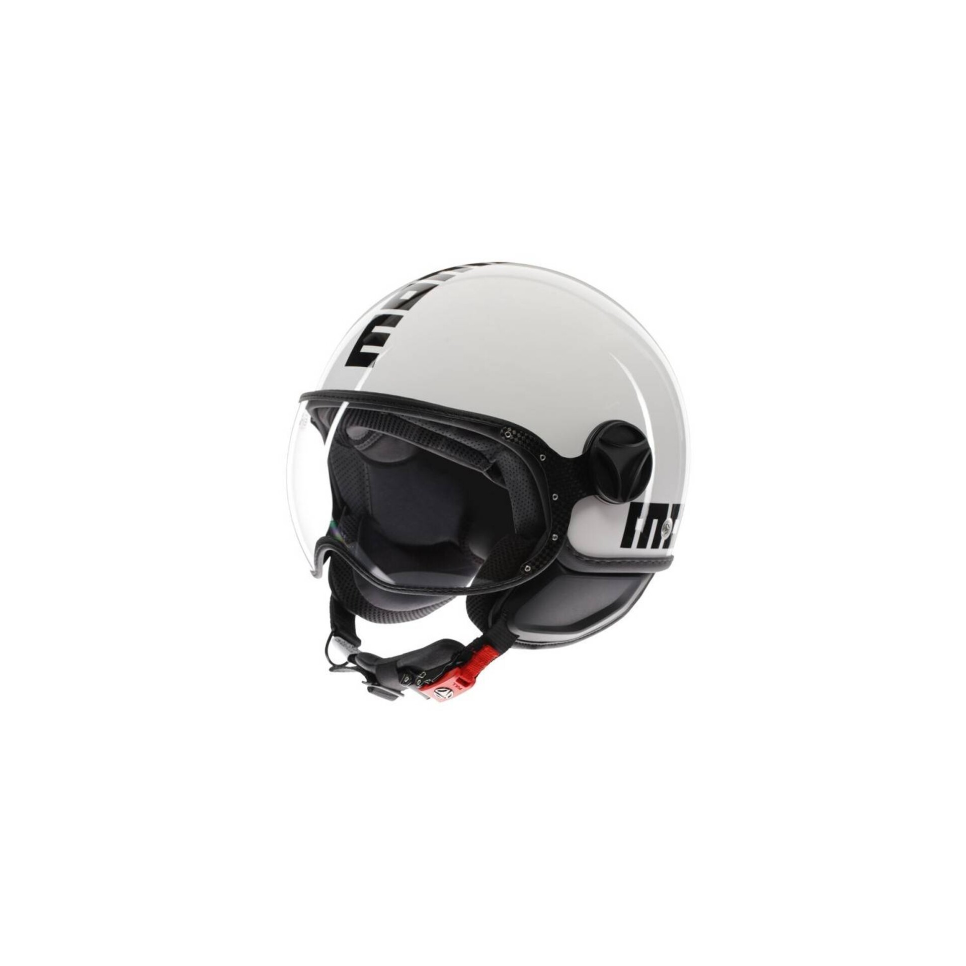 CASCO JET MOMODESIGN MOMODESIGN Casco moto jet FGTR CLASSIC Mono E2206 Bianco lucido / nero