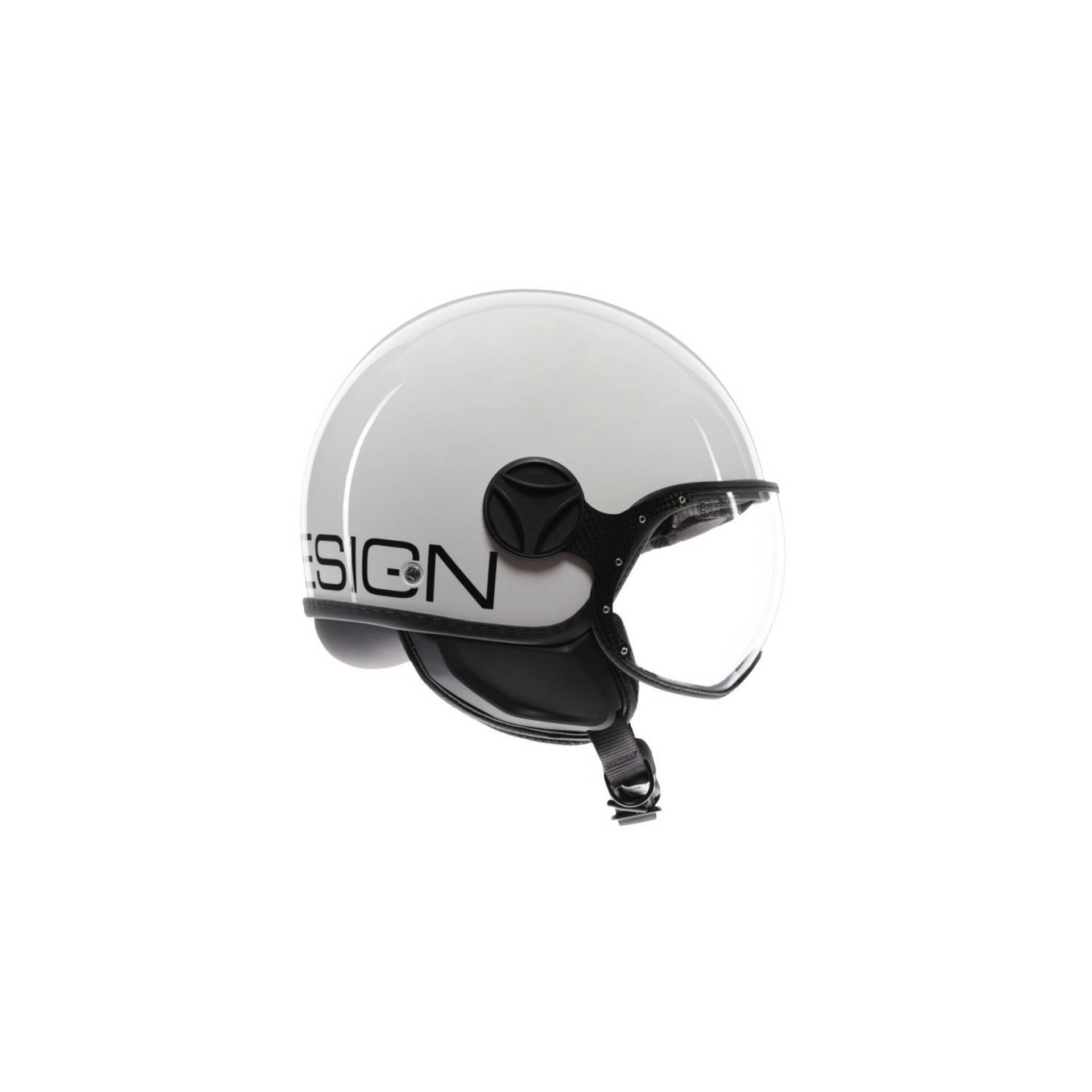 CASCO JET MOMODESIGN MOMODESIGN Casco moto jet FGTR CLASSIC Mono E2206 Bianco lucido / nero