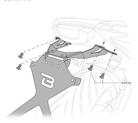 Kit Targa  Portatarga  Regolabile  Honda CBR650R 2017-2018 Barracuda Reclinabile Alluminio anodizzato nero con snodo in acciaio