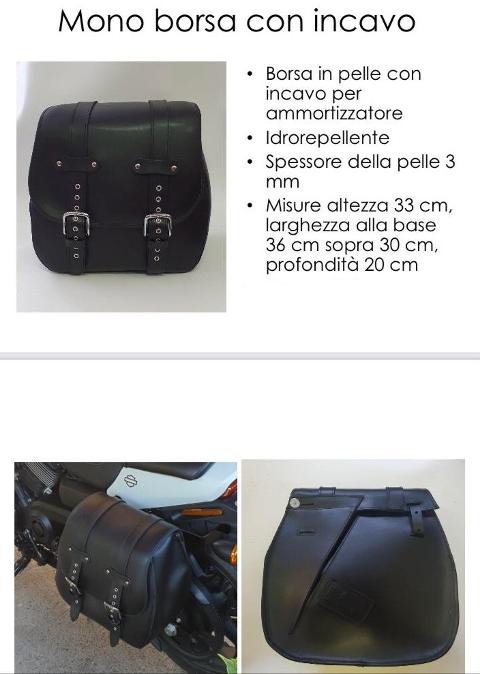 Borsa in Vera Pelle Idrorepellente Singola Special Parts Con Incavo Per Ammortizzatore Special parts