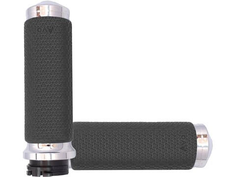 Manopole Avon per Indian AVON Memory Foam Grips Medium-sized Chrome 7/8" Throttle By Wire