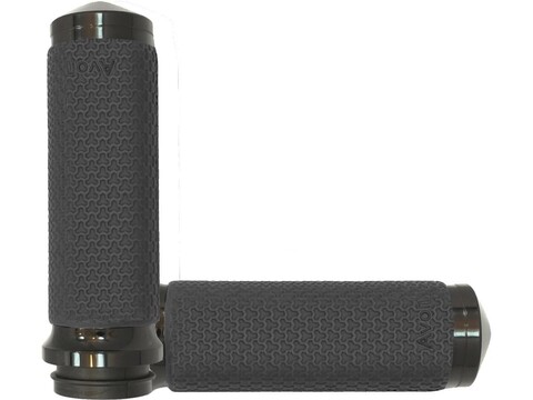 Manopole Avon per Indian AVON Memory Foam Grips Medium-sized Black 7/8" Anodized Throttle By Wire