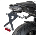 Kit Targa  Portatarga  Regolabile  Yamaha  MT 10 Barracuda Reclinabile Alluminio anodizzato nero con snodo in acciaio