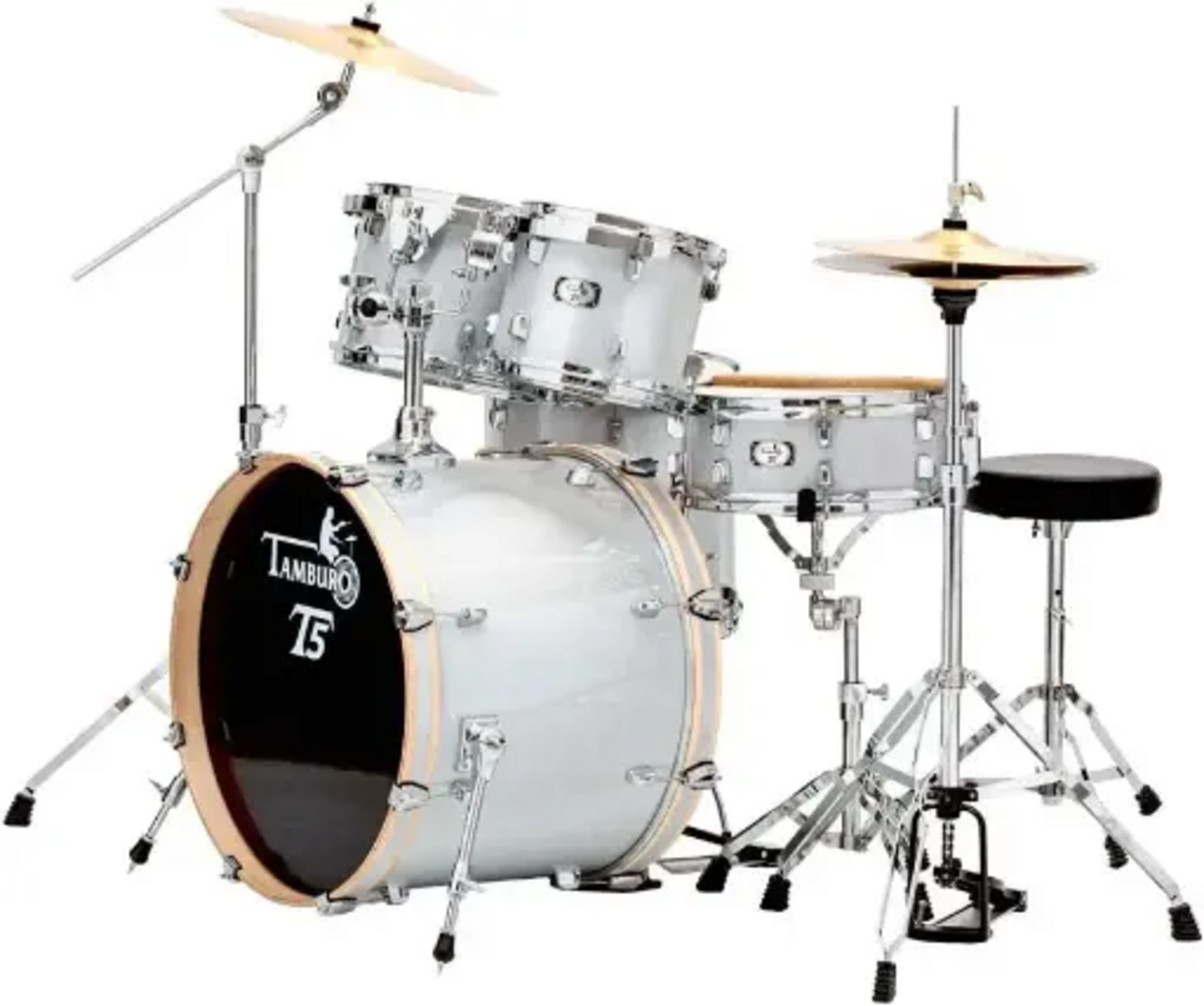 TAMBURO T5 M22 SILVER SPARKLE PIATTI INCLUSI
