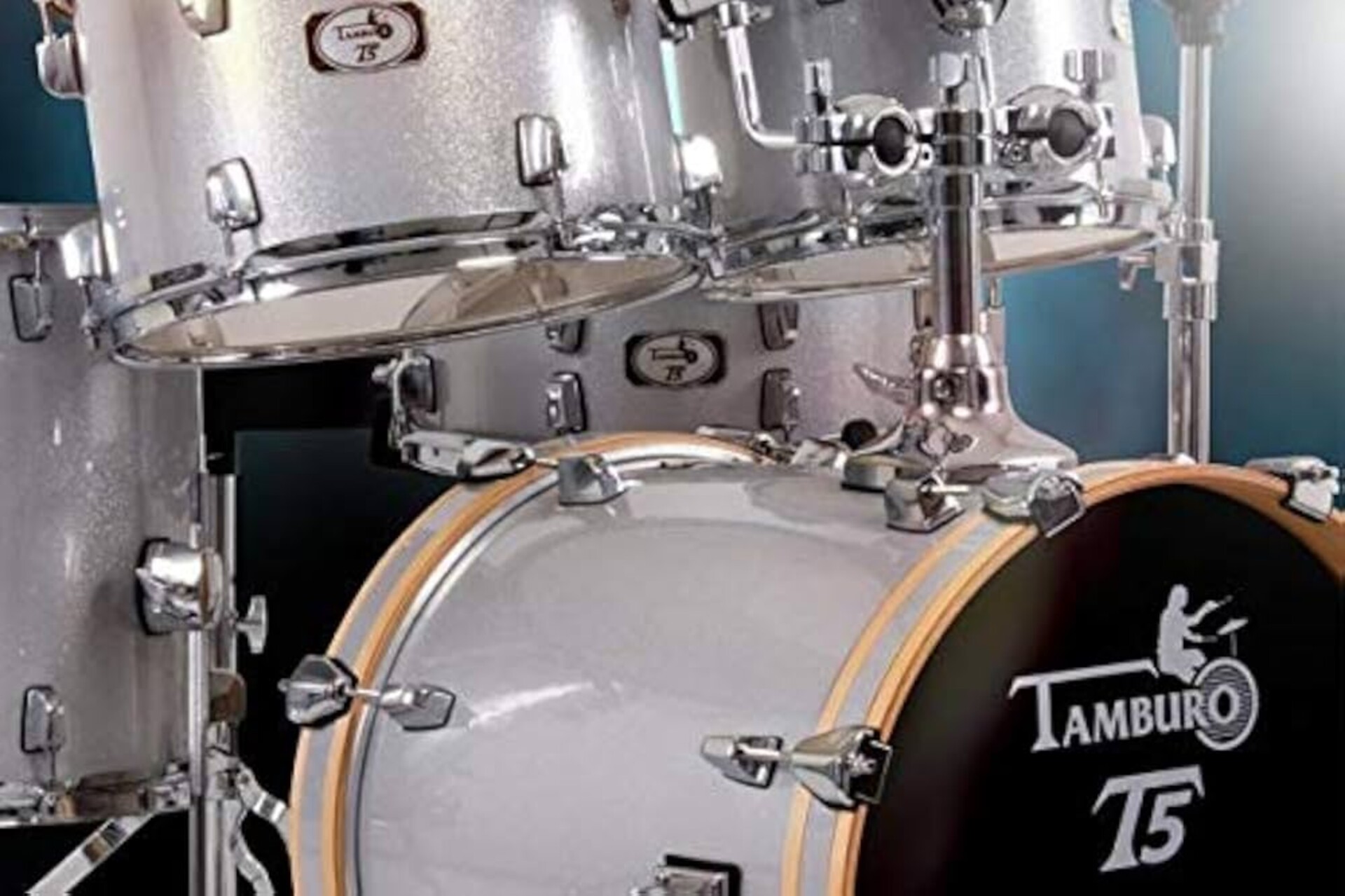 TAMBURO T5 M22 SILVER SPARKLE PIATTI INCLUSI