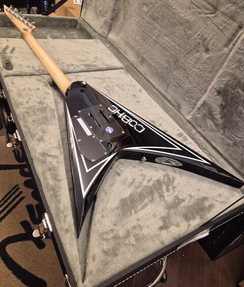 ESP LTD ALEXI LAIHO SAWTOOTH SE 20th ANNIVERSARY BLACK WHITE PINSTRIPE