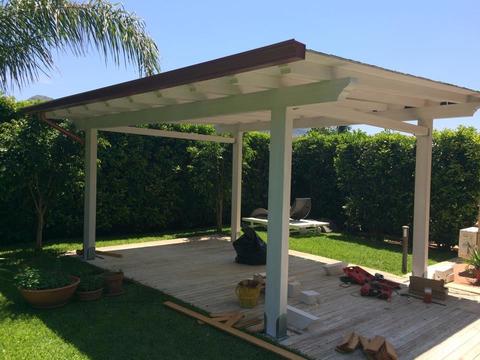 Gazebo una falda impregnato bianco