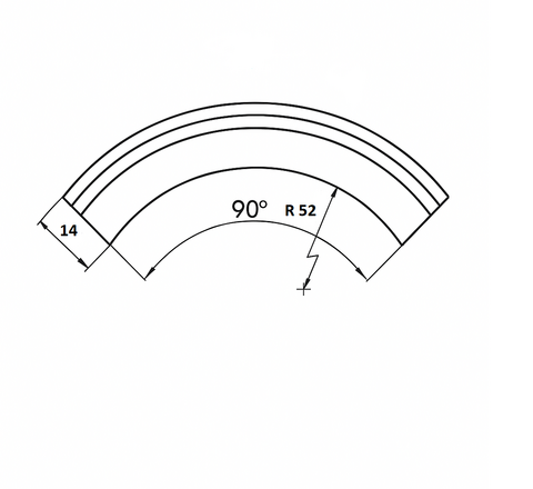 Cordoli curvi cm 14/12x25 raggio 52
