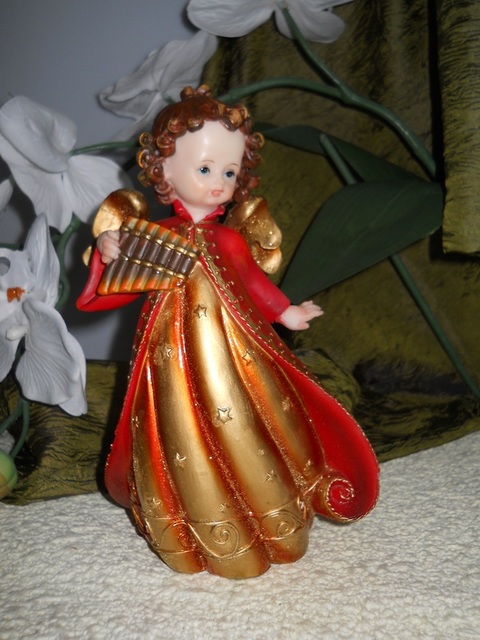 Angelo musicale H 22 cm. - Sconti per Fioristi e Aziende - stok esaurito -Sold out