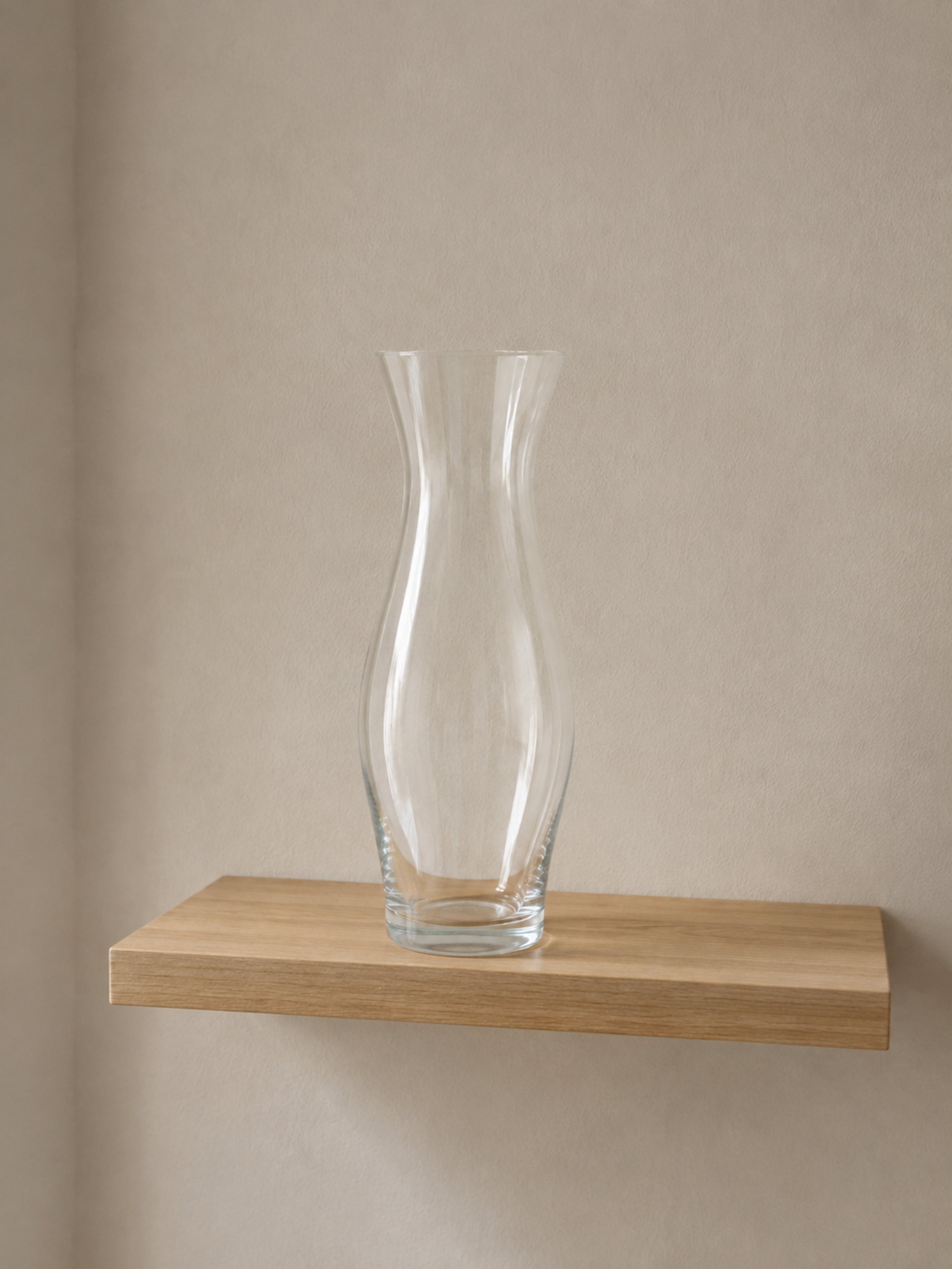 Vaso in vetro H 32 trasparente - Sconti per Fioristi e Aziende - Modello Sinuoso