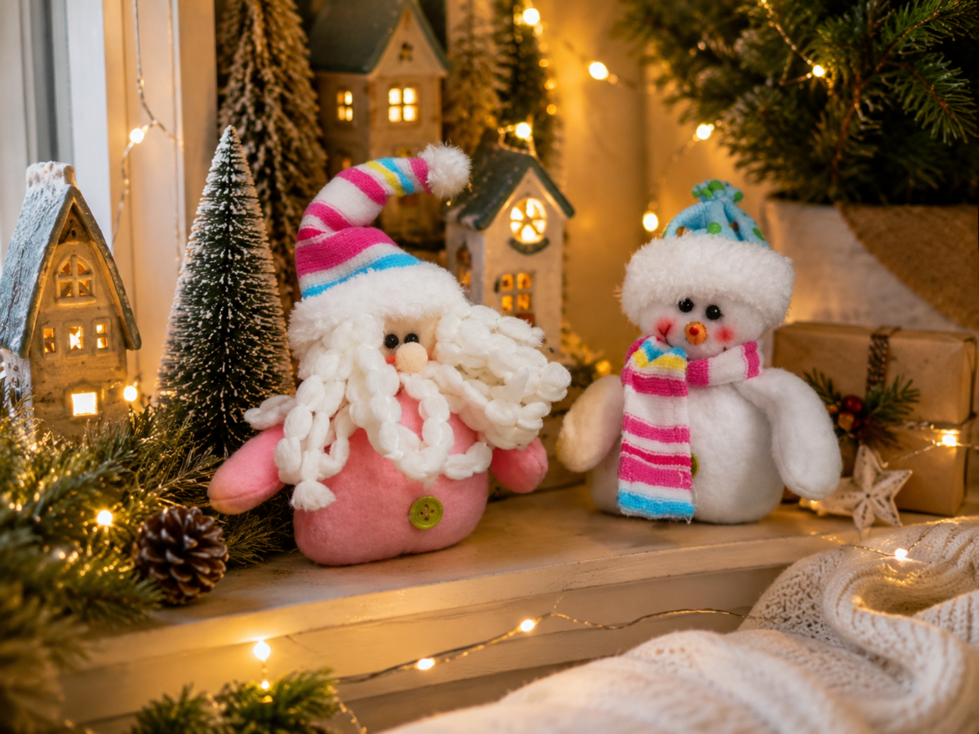 Babbo Natale & Pupazzo H 14 - Sconti per Fioristi e Aziende - Sweet Candy