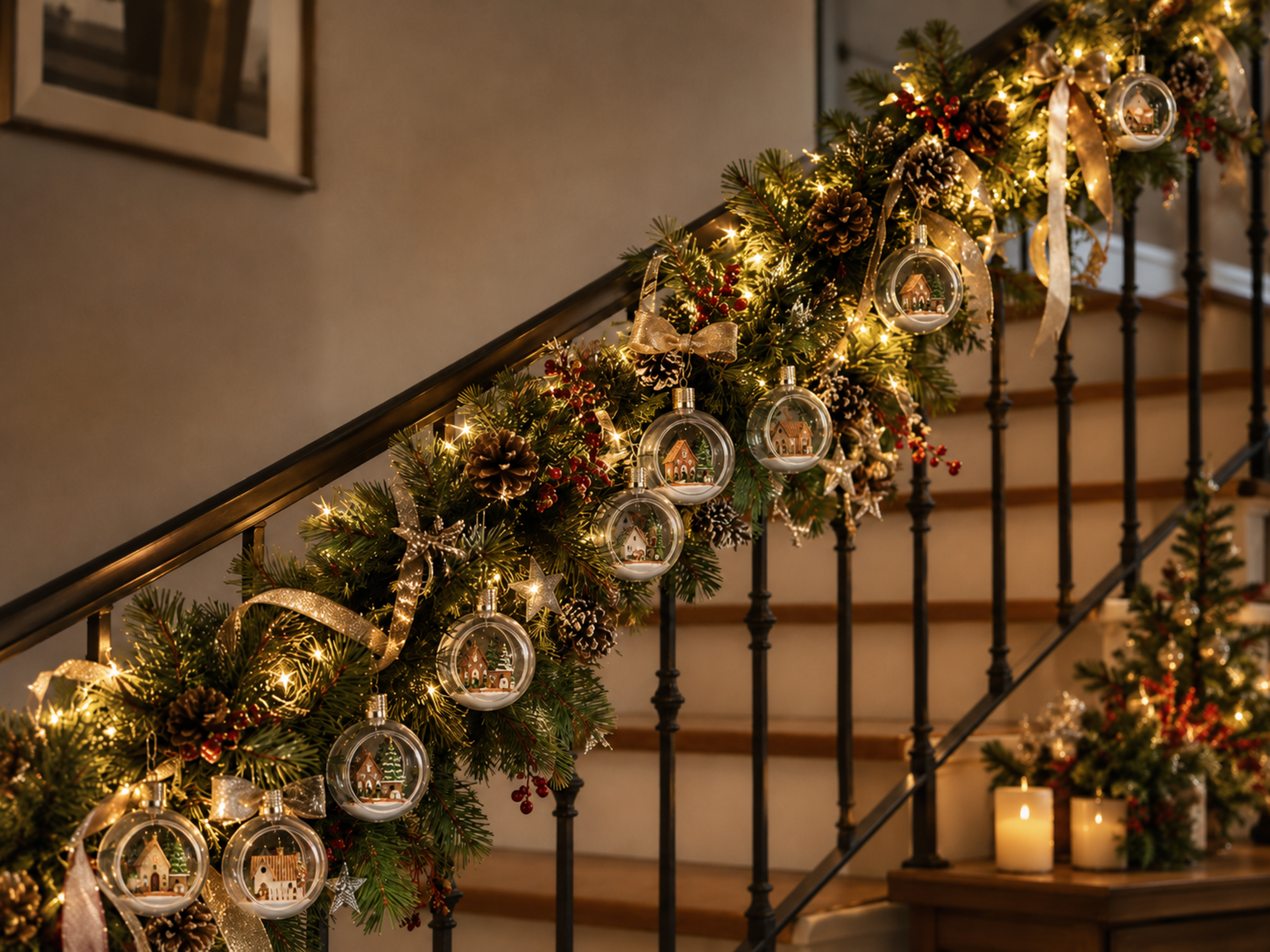 Sfera Vetro di Natale Led - Sconti per Fioristi e Aziende - dm. 8 H 10 in 4 modelli