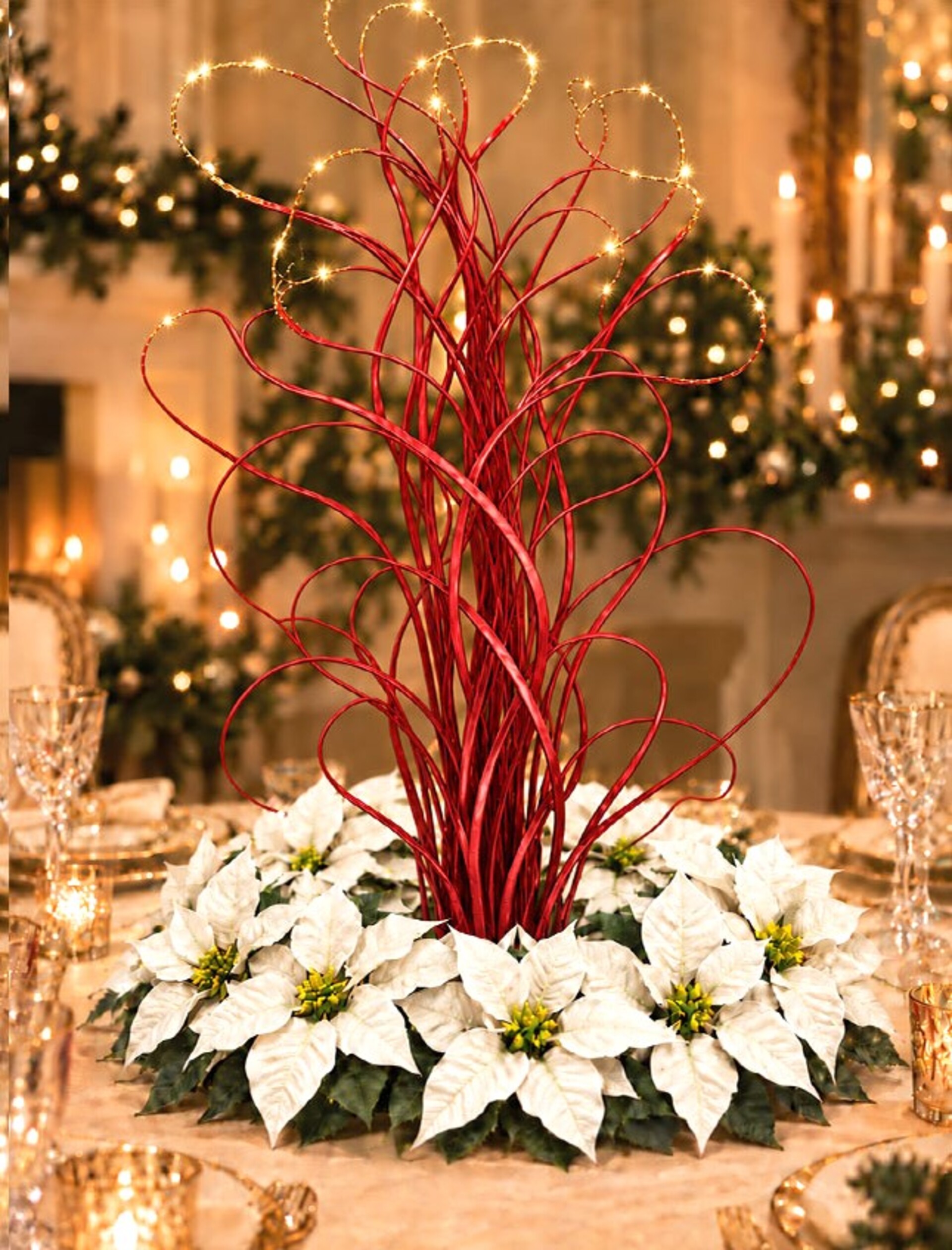 Ting Ting glitterato Rosso - Sconti per Fioristi e Aziende - H 90 x 50 steli