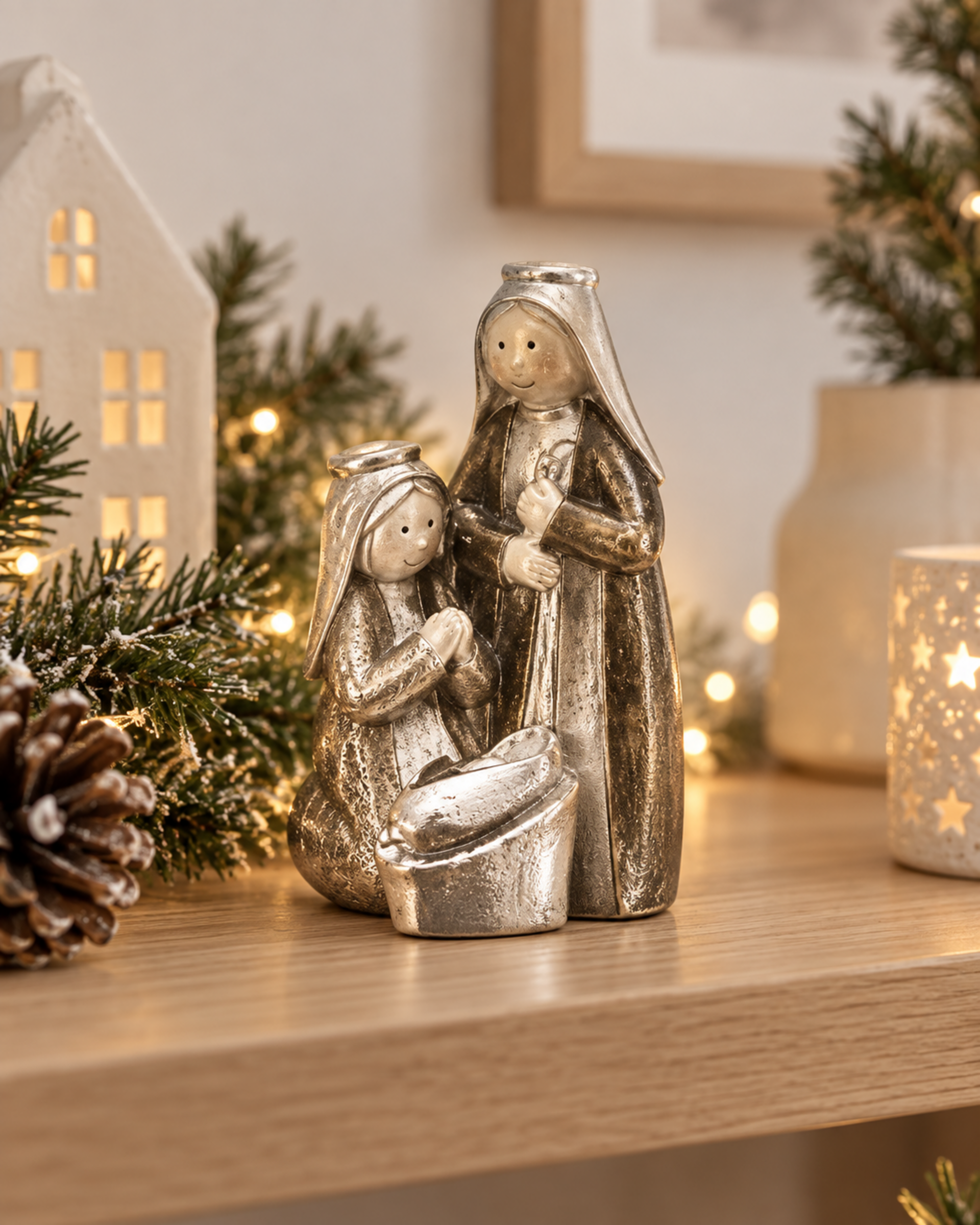 Natività Argento H 10 cm. - Sconti per Fioristi e Aziende - in 3 modelli