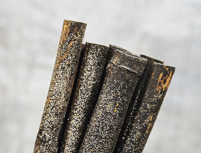 Canne Bamboo H 100 dm.2.5 - Sconti per Fioristi e Aziende - Glitterate oro/arg x 10