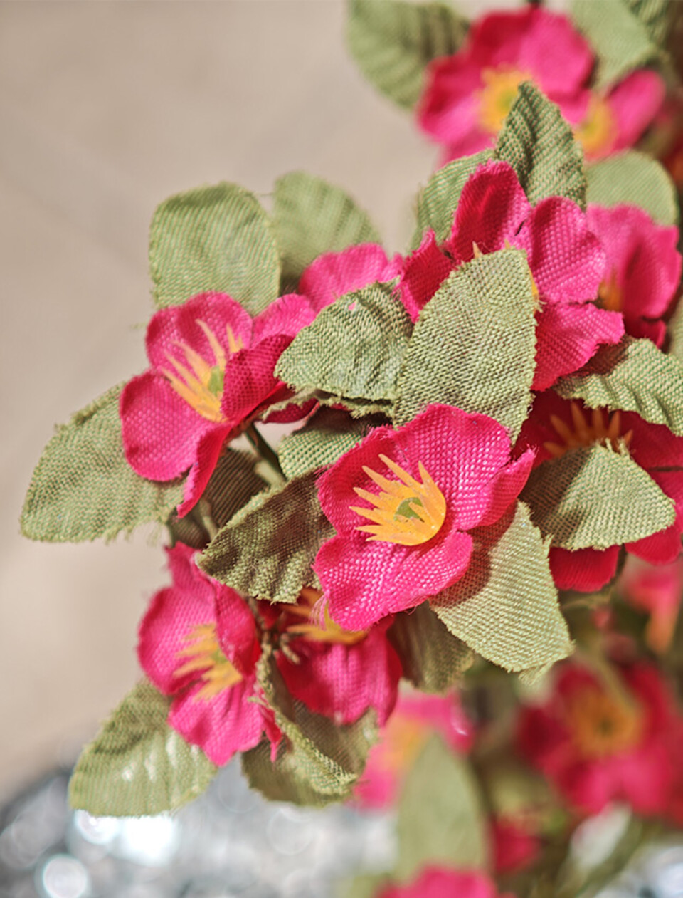 Pearl spray x 3 artificiale - Sconto per Fioristi e Aziende - Colori: Bianco - Rosso