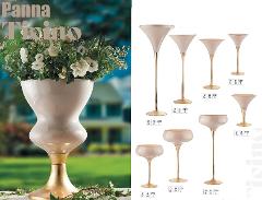 Coppe Martini e Coppe Bombate in vetro Panna/Oro Linea Ticino Sconti per Fioristi, Wedding e Aziende
