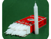 Candela Stearica H 25 dm.2,5 - Sconti per Fioristi e Aziende - Bianca da 10 candele