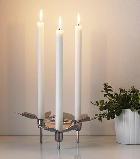 Candela Stearica H 25 dm.2,5 - Sconti per Fioristi e Aziende - Bianca da 10 candele