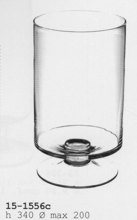 Porta Candela in Vetro con stelo dm. 20 H 34 - Sconti per Fioristi e Aziende - Scorta Esaurita - Sold out