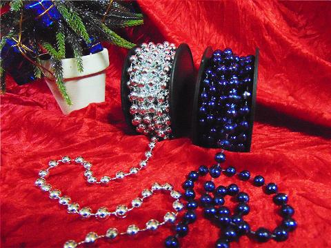 Catenella Metallizzata Mt. 5 - Sconti per Fioristi e Aziende - Oro - Argento - Blu