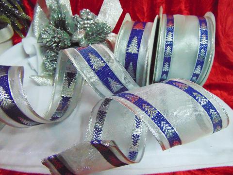 Nastro Pinetti Blu H 25/38/65 da mt. 25 Animato - Sconti per Fioristi e Aziende